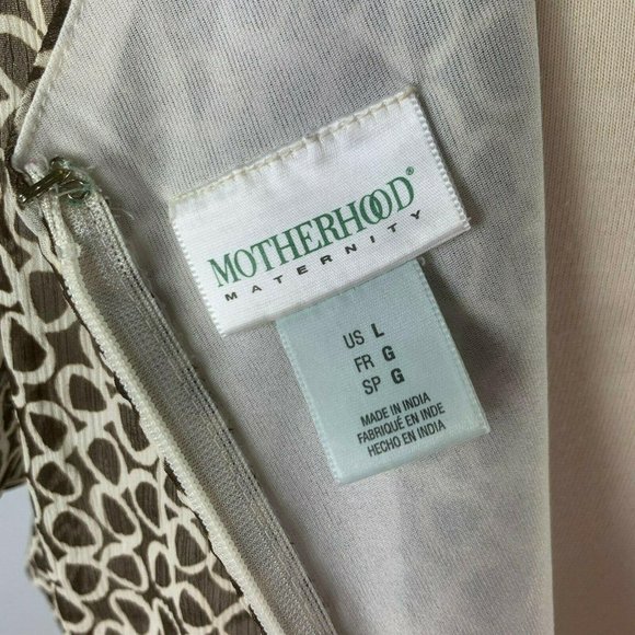 Motherhood Maternity Large blouse Brown White Shor - Picture 3 of 6